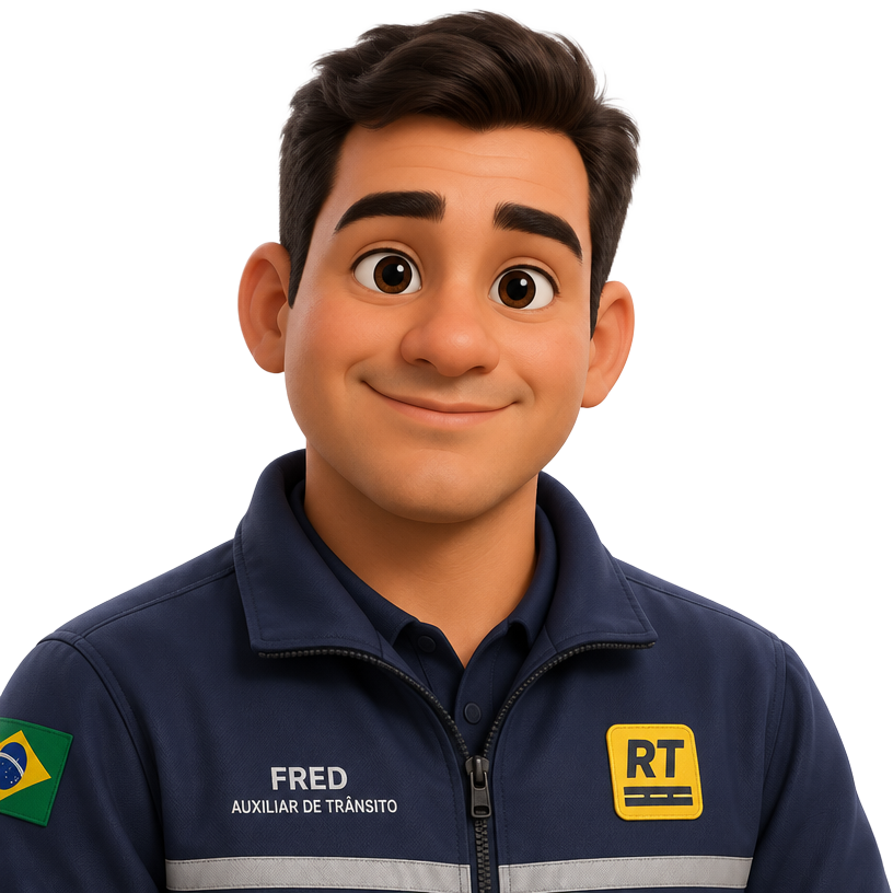 Rosto do FRED — seu amigo do trânsito